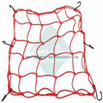 38cm x 38cm webbing bike rubber bungee cargo net with hooks